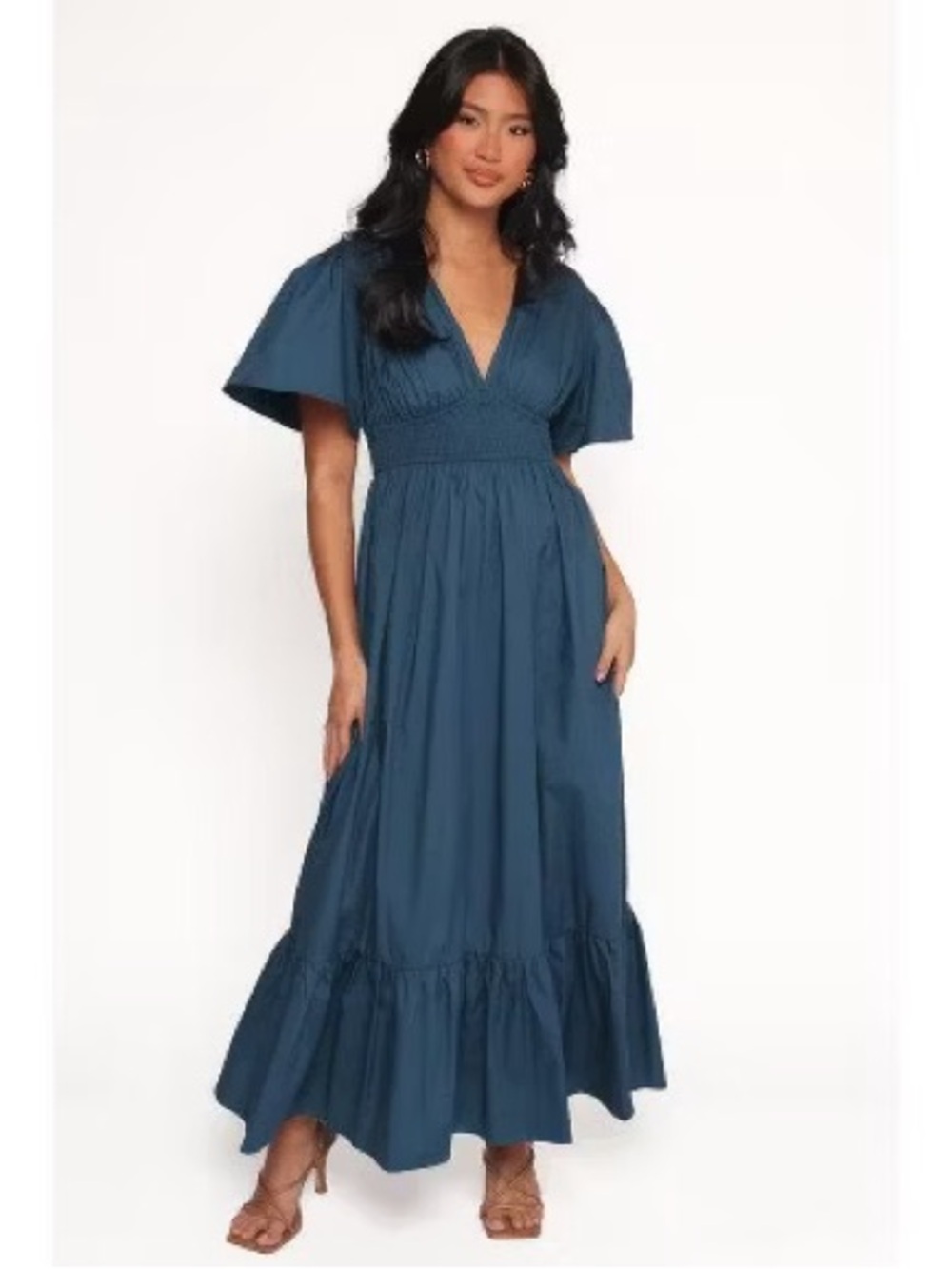 NWT- Petal and Pup Women's Tessa Maxi Dress - Blue/Green, size Medium